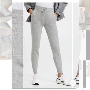 Naadam Cashmere Women Naadam Rib
Side Panel Cashmere Jogger Pant, Grey
